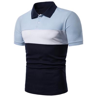Men's Summer Short Sleeve Lapel T-shirt Men's Youth Fashion Casual Printed Fit Men's POLO Shirts