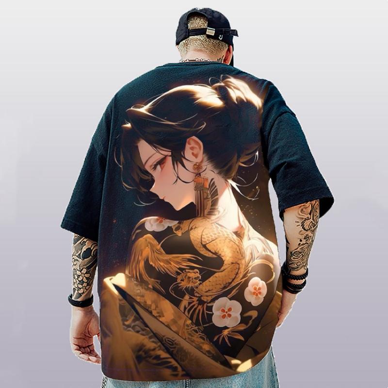 Nové 3D tričko s krátkým rukávem s potiskem hezké dívky pro muže Letní pánská trička Ležérní pánské oblečení Street Hip Hop Pulovr Nadměrný top