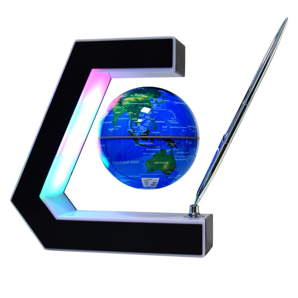 Luminous 3-Inch Magnetic Levitation Globe Ornament - Creative Tech Gift for Home or Office