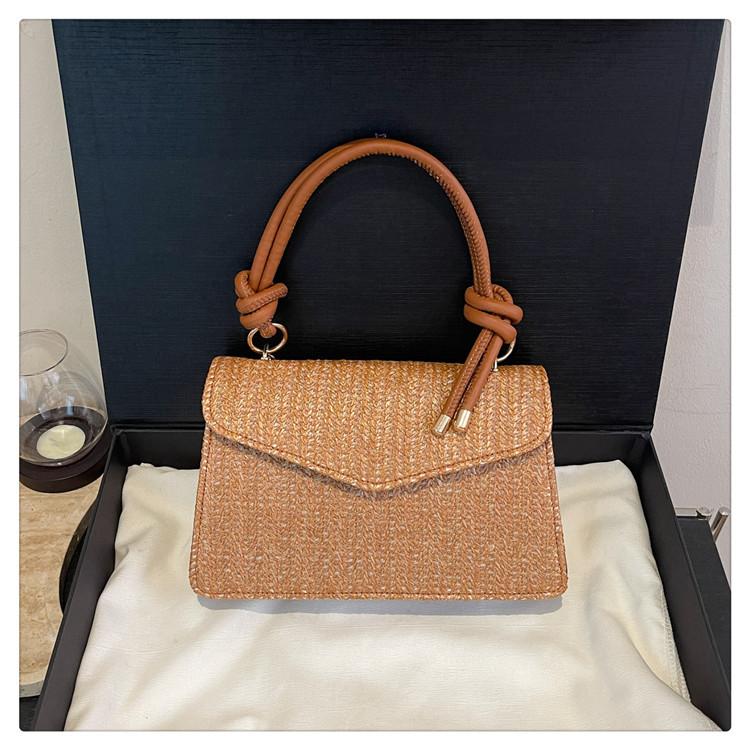 

New Fashion Bead String Summer Straw Bag Beach Bag Ladies Handbag Dinner Bag Party Wedding коричневый