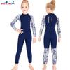 Girls 2.5mm Neoprene Wetsuit Snorkeling Swimming Warm Full Body Long Sleeve Dive Suit Kids Winter Fall