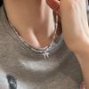Sweet Colorful Crystal Bead Bow Necklace for Women Girls Bohemian Handmade Beads Chain Choker Necklace Fashion Jewelry Gifts