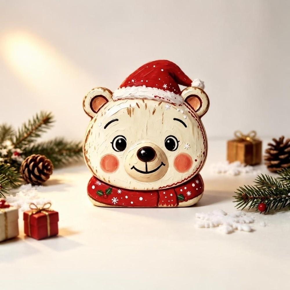 Snowman Christmas Tabletop Figure Wooden Freestanding Mantel Figure Mantel Decor
