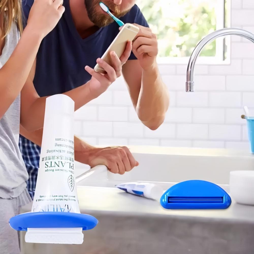 Manual Toothpaste Squeezer Plastic Small Push Clip Suitable For Travel Bathroom Facial Cleanser Hand Cream Hand Roller Press