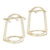 Modern Tea Cup and Saucer Display Rack Durable with Hook Cup Holder Cup Rack for