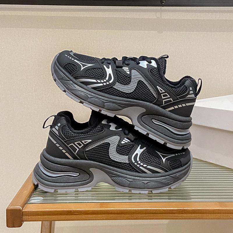 

Fleece dad shoes girl 2025 winter Korean version warm low-top sports shoes student cotton shoes ins trendy shoes TY001M 40