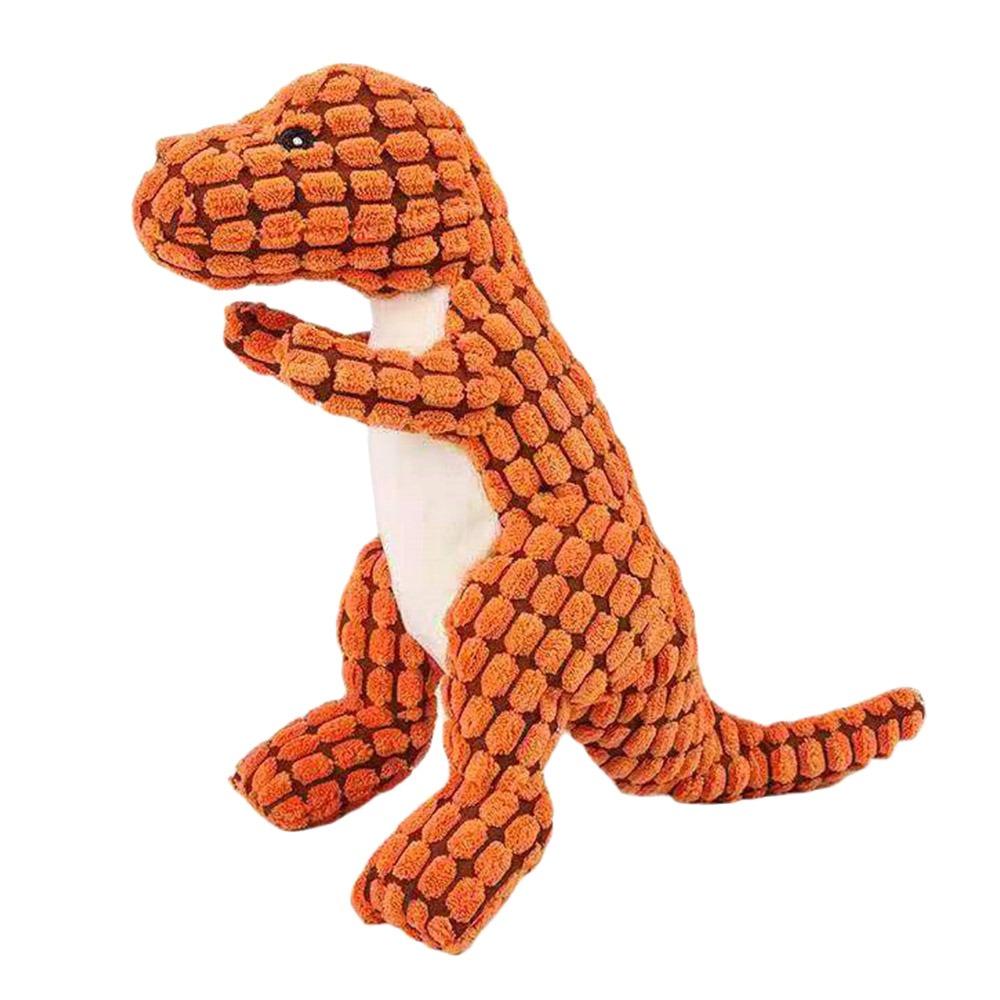 

33cm Portable Dinosaur Shape Dogs Tooth Cleaning Sounding Pet Companion Interactive Soft Cats оранжевый