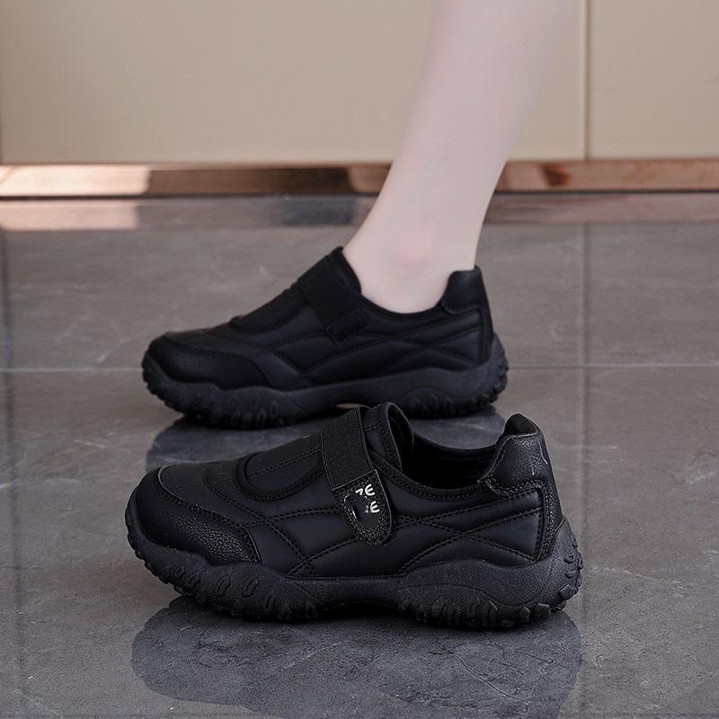 Thick-soled versatile Mary Jane shoes women's autumn new Velcro breathable casual shoes one pedal retro sports shoes