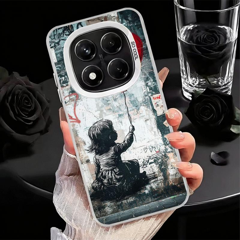 B-Banksy Kunst Graffiti Künstler Weiche Handyhülle für Samsung Galaxy S24 S25 FE S26 Edge S23 Ultra S22 Plus S21 + Stoßfeste Hülle Ba