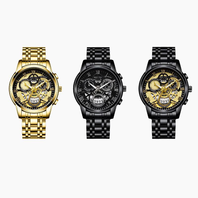 UTHAI BK140 Fashionable Man watch waterproof calendar night light steel strip men's watch sports clock gift watches for man