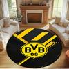 Borussia Dortmund Print Round Rug, Washable Floor Carpet, For Entryway Dorm Laundry Room Office Study, Home Decor Birthday Christmas Gift