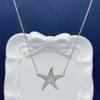 Sterling Silver S925 Starfish Necklace: Elegant European & American Style for Women