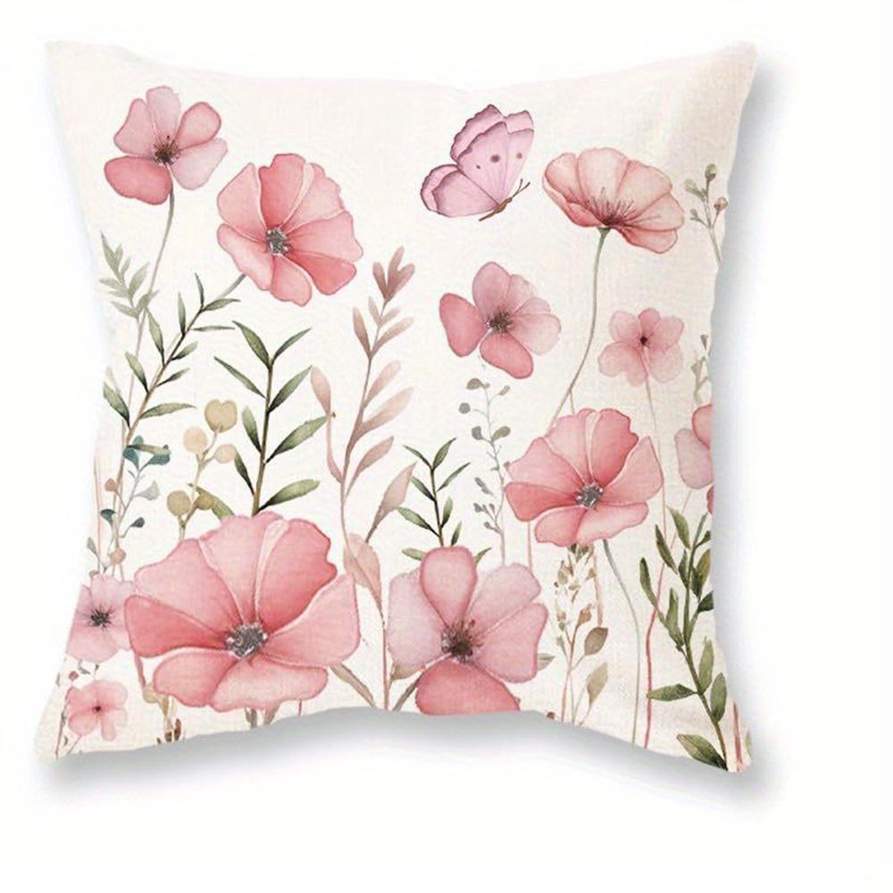 

Colorful Floral Romance Pillow CoversLiving room sofa cushion cover, soft and comfortable, bedroom room decoration 16x16Inch