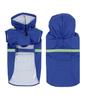 Large Dog Hooded Raincoat with Reflective Strips - Waterproof and Windproof