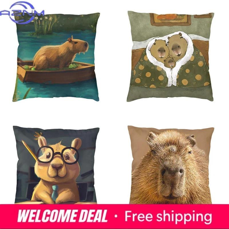 Capybara Home Cushion Cover Animal Pet Nordic Throw Pillow Decor Case