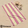 Blush & Yellow Vertical Stripe Soft Portable Travel Towel Ultra Lightweight Microfiber Oversized Sand Free Quick Dry Beach Towel