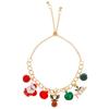 Christmas Women's Bracelet: European & American Creative Snowflake, Reindeer, Bell, Santa Claus Drawstring Design