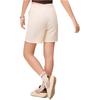 Saucony Minimalist Solid Color Comfortable Knitted Five-Point Sports Shorts Women shorts Natural-White SC1249135A-WT16