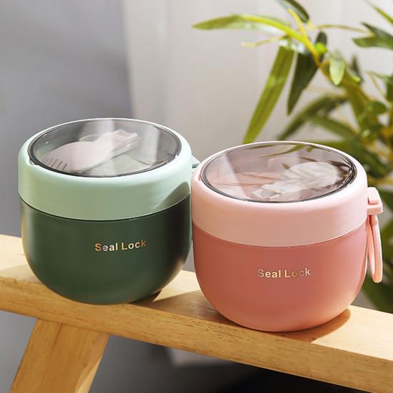 600ml Soup Large Cup Leak-proof Capacity Stainless Steel Double-walled Vacuum Insulated Food Jar