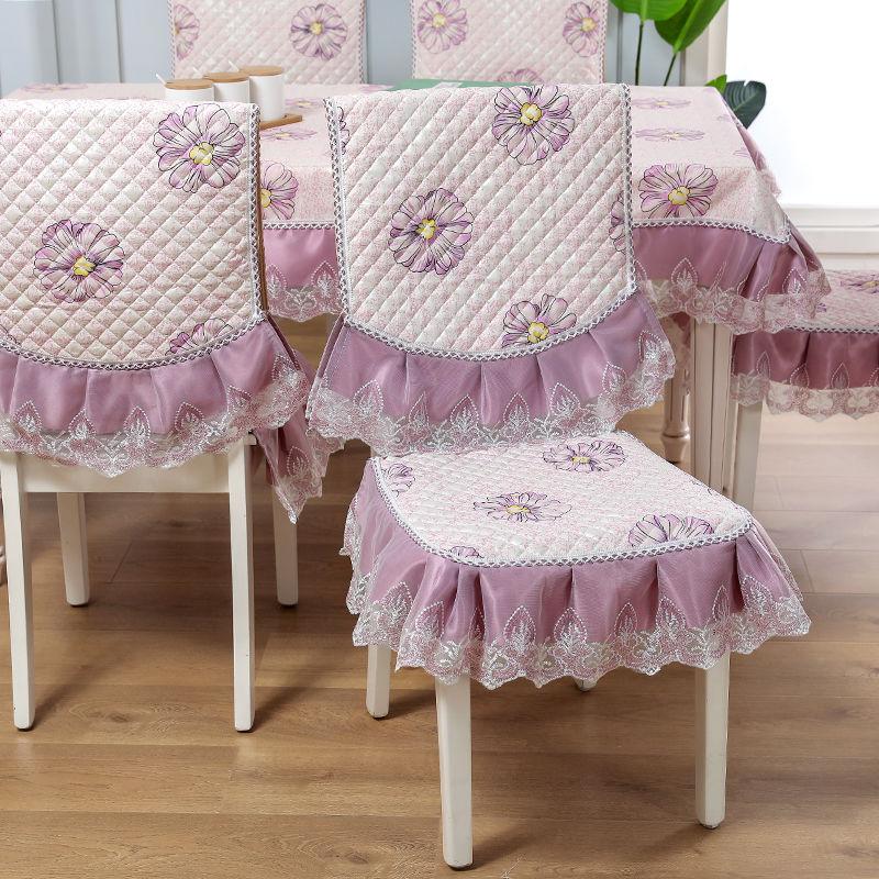 Stuhlhussen für Esszimmerstühle, schmutzabweisendes Kissen, europäischer Jacquard-Stuhlbezug, Kissen, Haushaltsstuhlkissen, universelle Wohnkultur