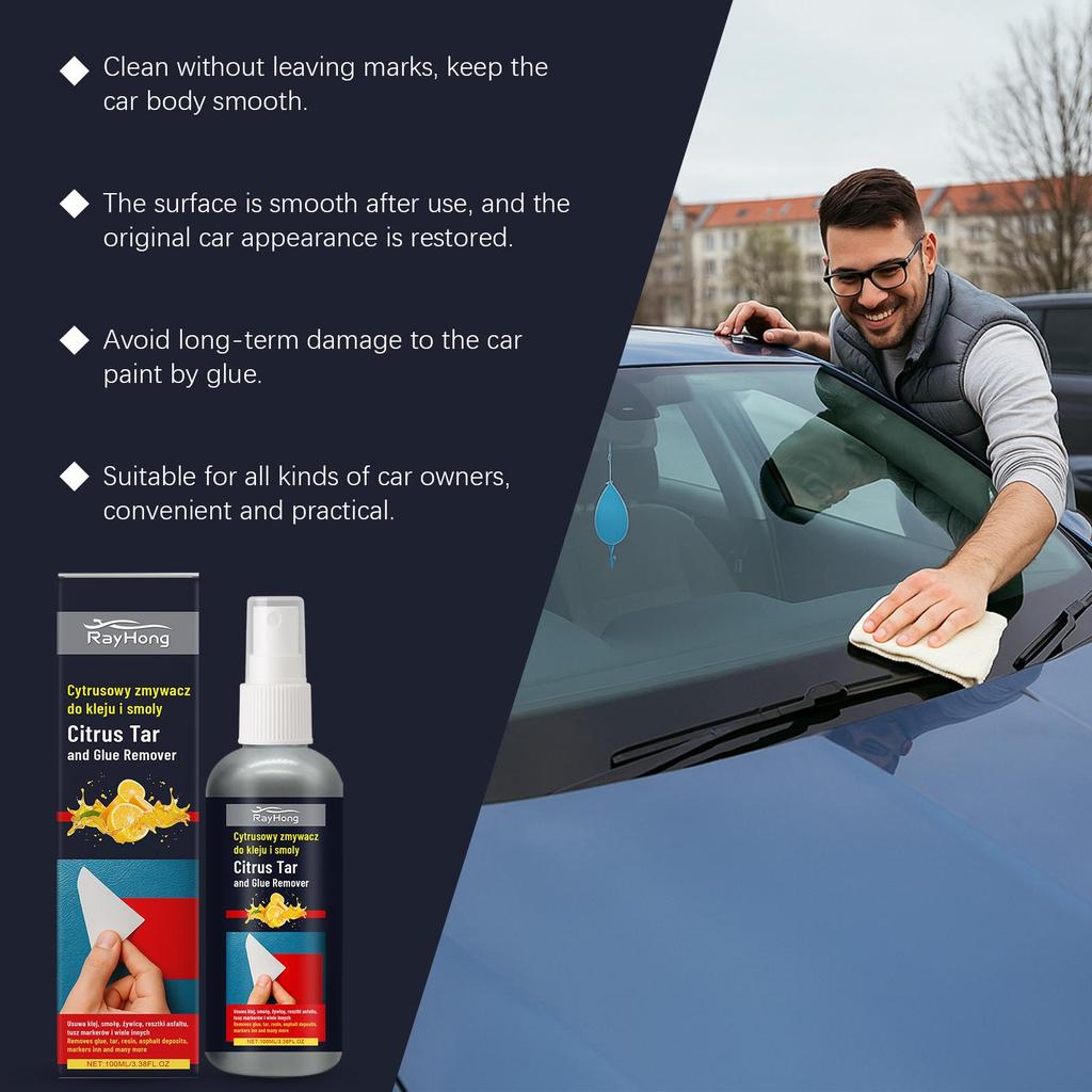 Rayhong Car Adhesive Removal Spray Car Paint Glass Removal Stickers Car Cleaner