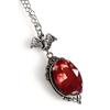 Bat Pendant Gothic Necklace With Alloy Chain Detail and Ornate Oval Statement Design for Daily Styling and Themed Gatherings