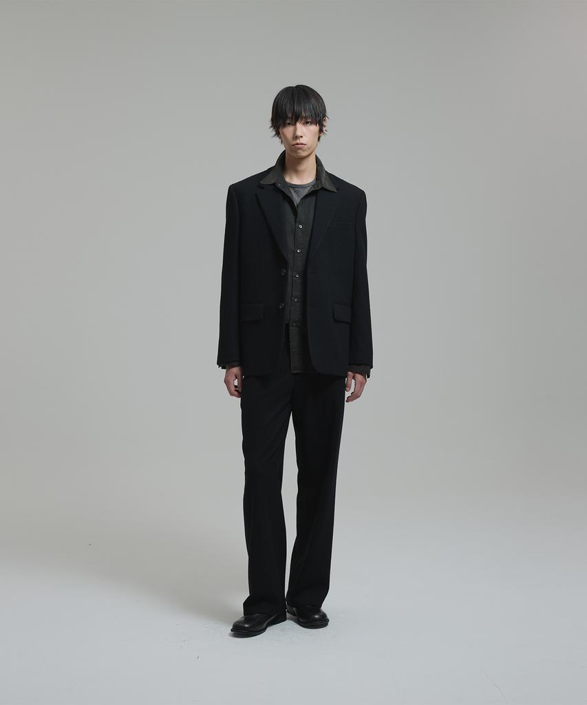 NONBLANK Wool Flannel Loose Fit Jacket_Black