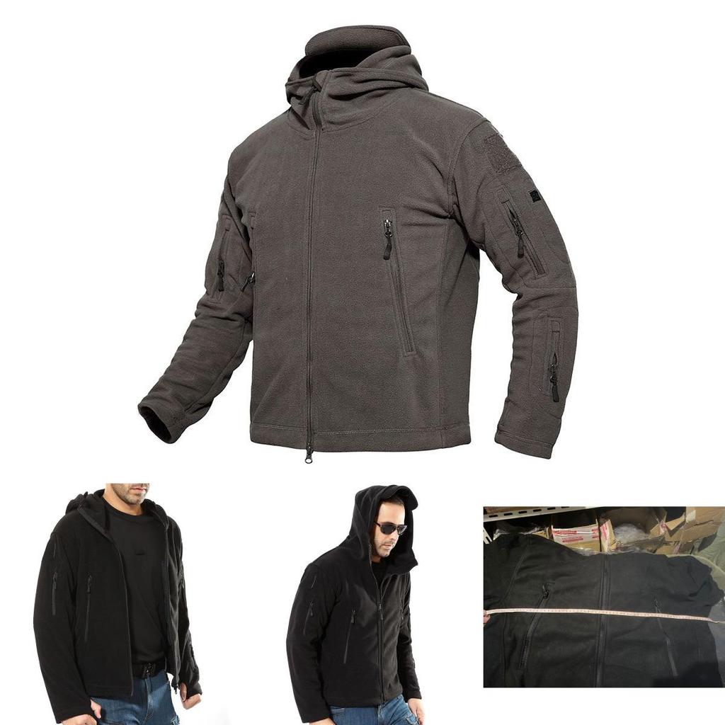 Outdoor Mens Winter Fleece Tactical Army Jacket Windproof Hiking Outwear Coats