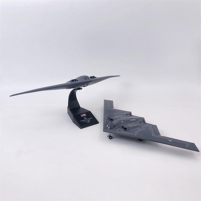 Støpt metall 1/200 Skala B2 USAF B-2A Bomber Fly Fly Fly Replika Modell Leke For Utstilling Samling