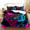 Uzumaki Naruto Bedding Set Quilt Cover Sasuke Cartoon Anime Bed Bedroom Duvet Cover Beddings Suit Kids Boys Birthday Gifts