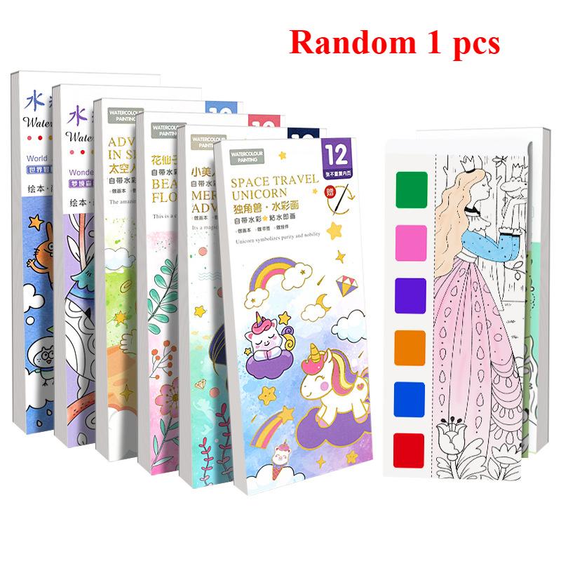 

Gouache Coloring Book For Kids 12 Sheets Reusable NonToxic Graffiti Art Supplies For Creative Learning drawing toys