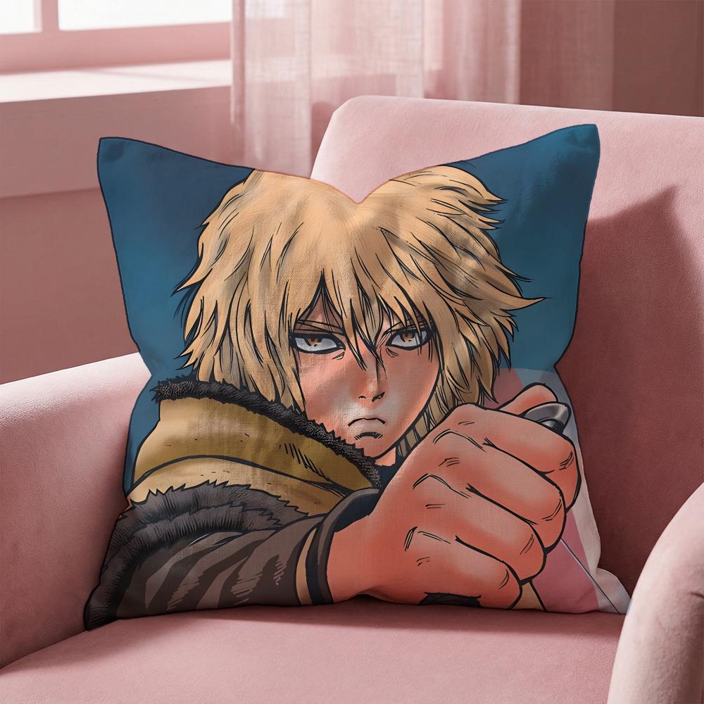 Beliebte Anime V-VinlandS S-Saga Kissenbezug Mehrzweck-Kissenbezug für Zuhause & Auto - Wendbar, Weich & Langlebig für den täglichen Gebrauch