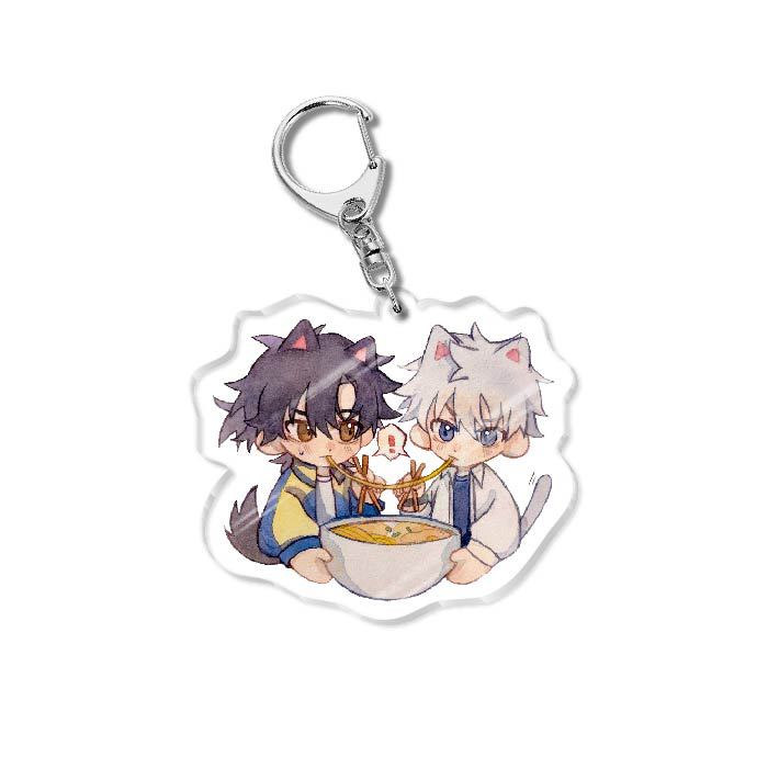 6CM Anime Keychain Women Link Click Key for Men Charles Key Ring Bag Acrylic Car Keyring Cute Acrylic Pendant Key Cosplay Gift