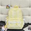 Schoolbag Korean simple casual striped schoolbag female junior high school student backpack large capacity class commuter travel backpack