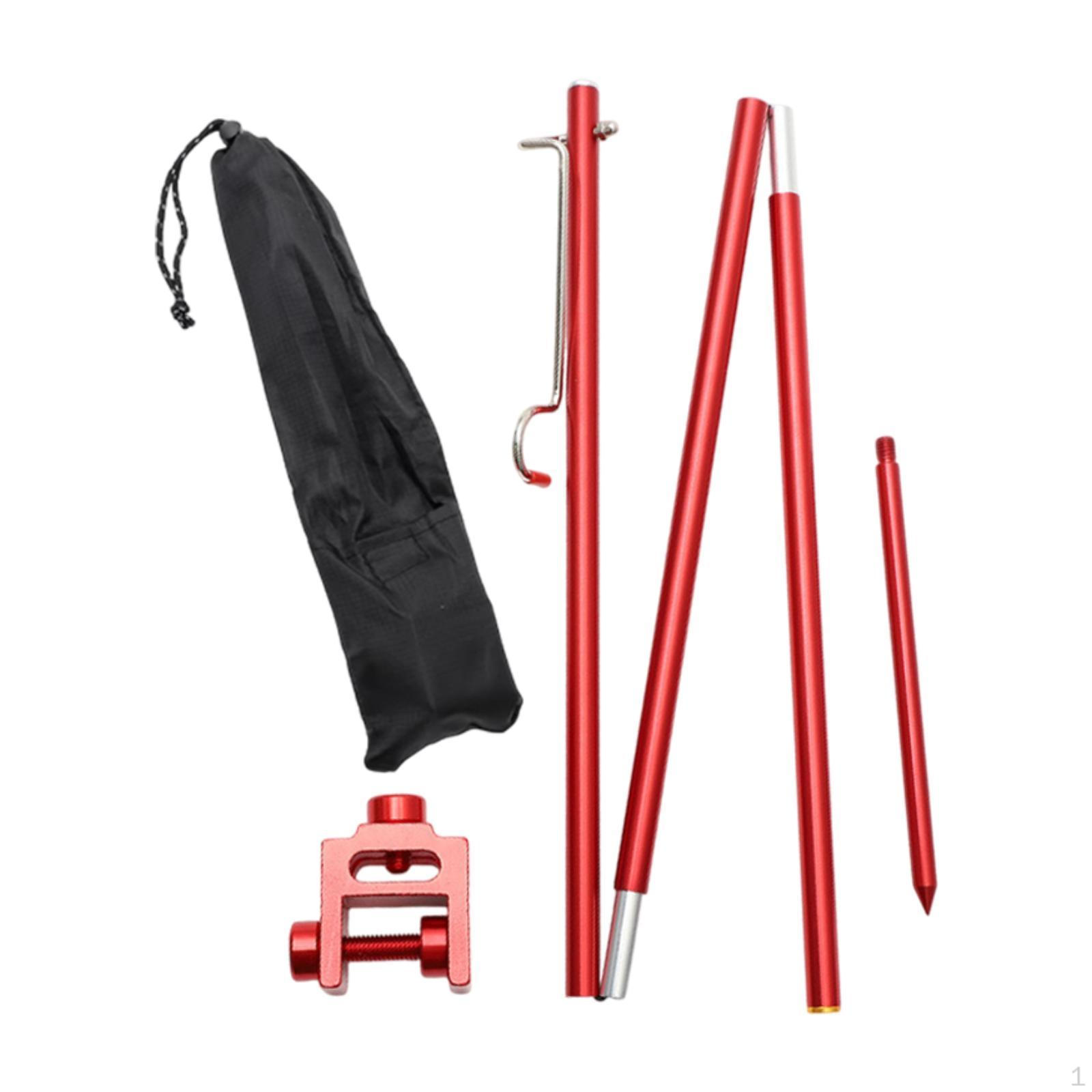 

Camping Folding Lamp Pole Lantern Stand Easy Assembly Light for Fishing Double Function
