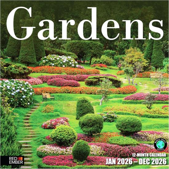 RED EMBER Gardens 2026 Wall Calendar 12 Month | 12  x 24  Open | Thick & Sturdy Paper | Holiday Gift | Nature Calendar 2026 New 2026