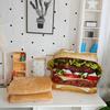 Kawaii Hamburge Doll Plush Toy Stuffed Pillow Room Decoration Blanket Cushion Birthday Gifts