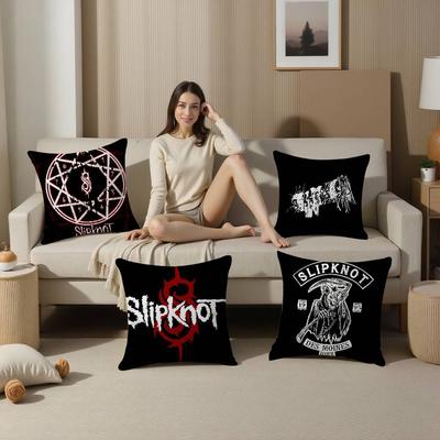 Oreiller Cadeaux Groupe de Heavy Metal S-Slipknots Meubles de Bureau à Domicile Housse de Coussin pour Canapé de Chambre à Coucher Voiture 45X45Cm