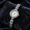 Ladies Rhinestone Bracelet Watch Luxury Quartz Watch Round Dial Elegant Wristwatch for Work Party