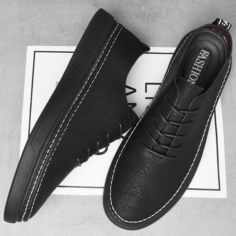 Fashion Trendy 2025 Men Casual Leather Walking Oxford Shoes Fashion Anti-Slip Breathable Outdoor Running Shoes Comfy Flat Designer Shoes