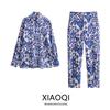 Fashion Style 2024 Spring New Women's Clothing Temperament Printed Shirt High Waist Skinny Pant 2889754 080