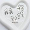 4Pairs Elegant Heart Shaped Earrings Unique and Fashionable Butterfly Hoop Earrings Elegant Earwear Accessory for Women