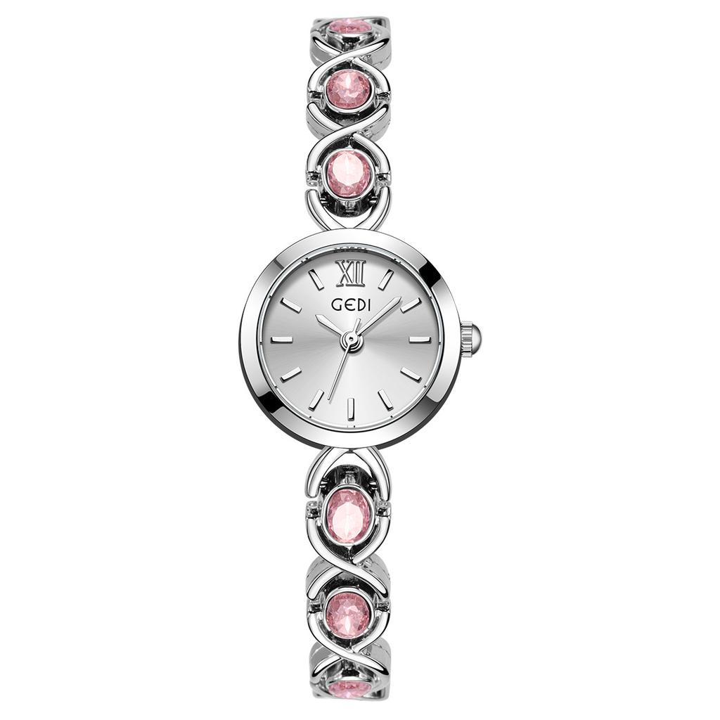 Retro Round High-Value Watch Women'S Light Luxury Fashion High-End Sense Small And Exquisite Quartz Watch