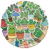 50PCS Cute Plants Cactus Graffiti Star Film Glitter Stickers Kid Toys Laptop Mobile Luggage Scrapbook Skateboard Creative Sticke