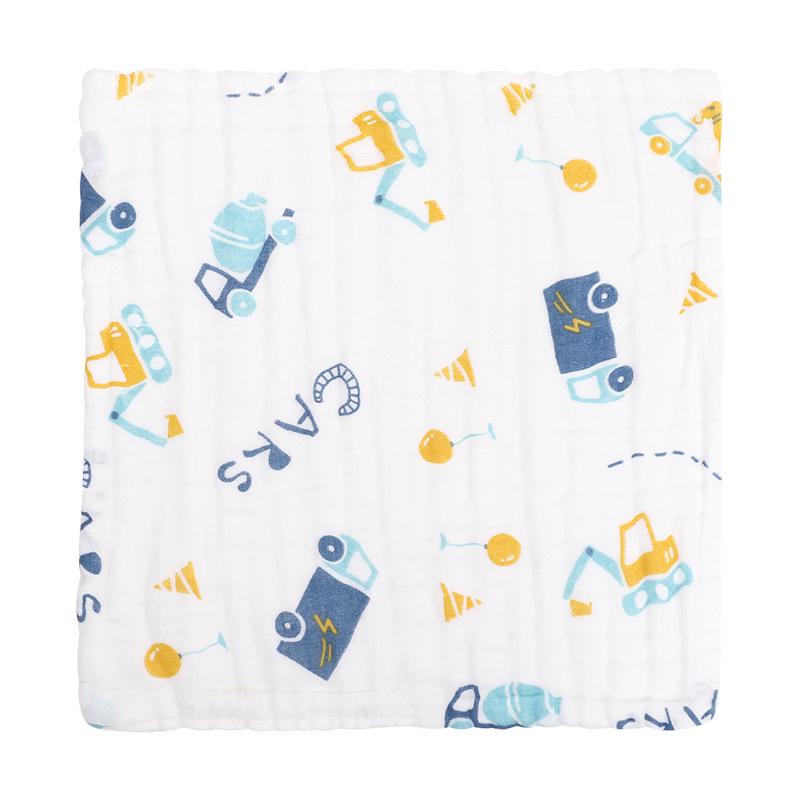 Six-Layer Baby Cotton Gauze Towel - Soft, Cute Print, Multipurpose for Face and Saliva