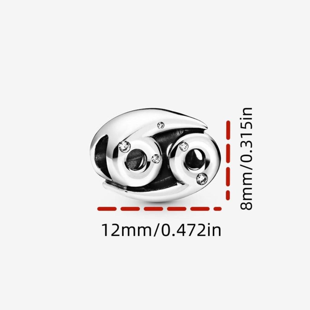 1 Stück 12 Sternbilder Serie Anhänger Passend für Armband Anhänger Stern Perlen Anhänger 12 Horoskop Für Armband Halskette Geburtstagsgeschenk