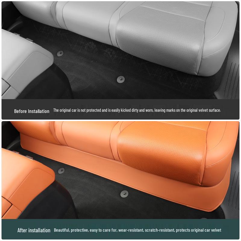 Li L6 Leather Anti-Kick Mat for Rear Seat Aisle - Second-Row Interior Protection for 25 Models