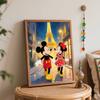 Disney Paint by Numbers Mickey and Minnie In Paris Painting Art Kit Home Decor Gift