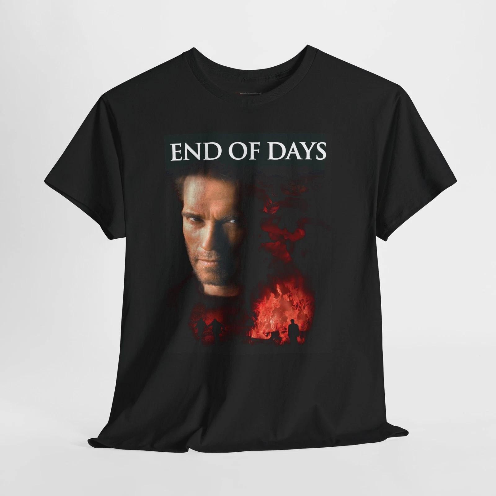 End of Days 1999 Retro Movie Poster Horror Unisex Graphic T-Shirt M