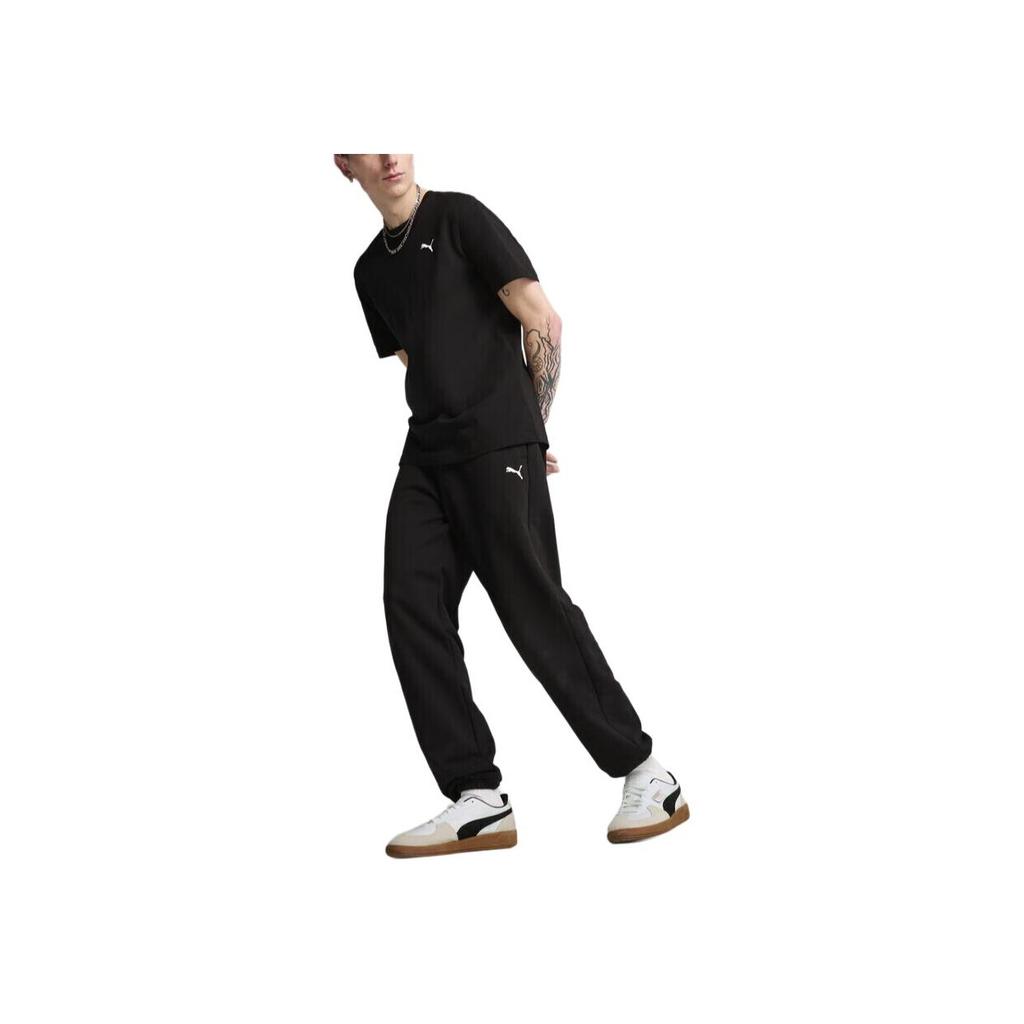 Puma Essentials Comfortable Soft Skin-Friendly Lace-Up Solid Color Knitted Sports Pants Men Bottoms 631943-01